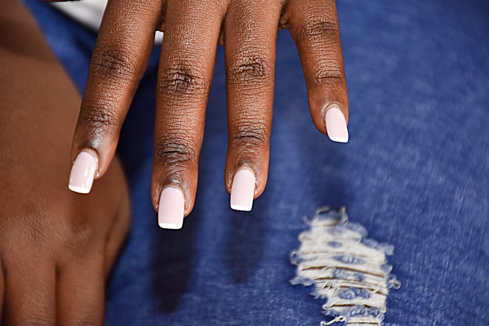 White French tip manicure